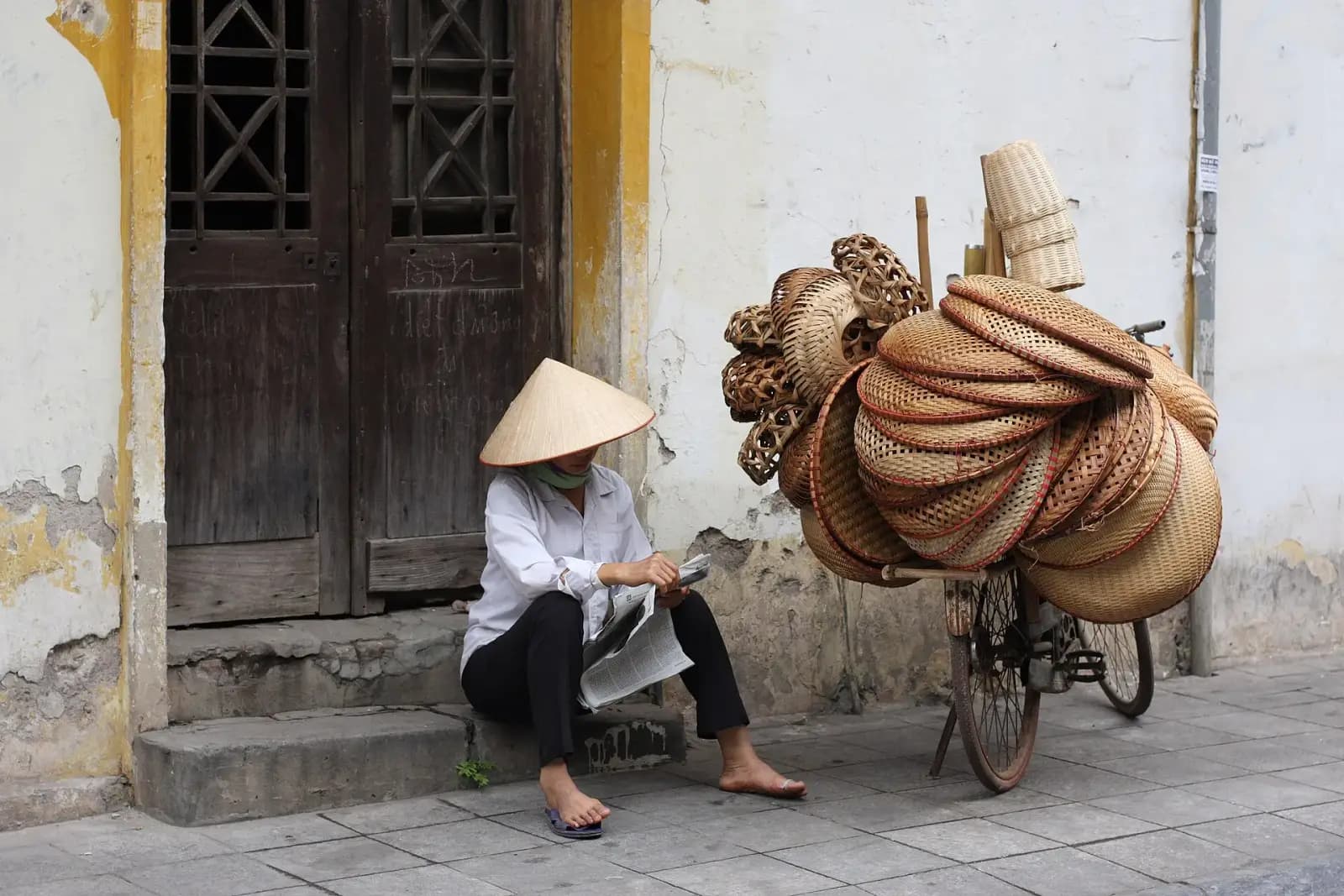 Người bán hàng rong ở phố cổ
